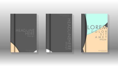 Kurumsal iş yıllık rapor kitap kapağı broşür el ilanı posteri için soyut düşük daire şekil arka plan. Eps10 vektör şablonu