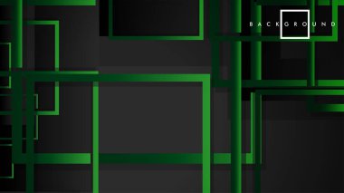 Vektör Modern Soyut Kareler Arka Planlar . siyah yeşil degrade ile. eps 10 şablonu