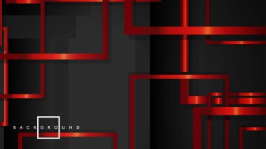 Vektör Modern Soyut Kareler Arka Planlar . siyah ve kırmızı metal renk degradesi ile. eps 10 şablonu