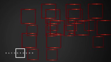 Vektör Modern Soyut Kareler Arka Planlar . siyah ve kırmızı metal renk degradesi ile. eps 10 şablonu