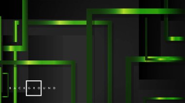 Vektör Modern Soyut Kareler Arka Planlar . siyah ve yeşil metal renk degradesi ile. eps 10 şablonu