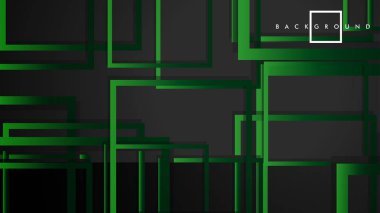 Vektör Modern Soyut Kareler Arka Planlar . siyah yeşil degrade ile. eps 10 şablonu