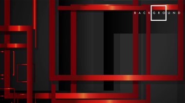 Vektör Modern Soyut Kareler Arka Planlar . siyah ve kırmızı metal renk degradesi ile. eps 10 şablonu