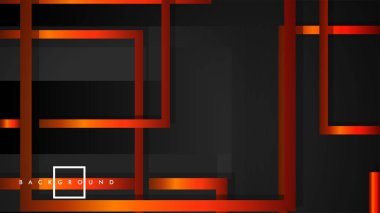 Vektör Modern Soyut Kareler Arka Planlar . siyah turuncu degrade ile. eps 10 şablonu