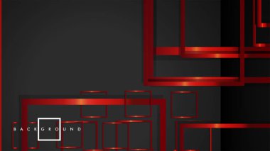 Vektör Modern Soyut Kareler Arka Planlar . siyah ve kırmızı metal renk degradesi ile. eps 10 şablonu
