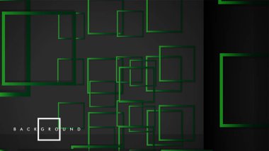 Vektör Modern Soyut Kareler Arka Planlar . siyah yeşil degrade ile. eps 10 şablonu