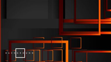 Vektör Modern Soyut Kareler Arka Planlar . siyah kırmızı turuncu degrade ile. eps 10 şablonu