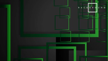 Vektör Modern Soyut Kareler Arka Planlar . siyah yeşil degrade ile. eps 10 şablonu