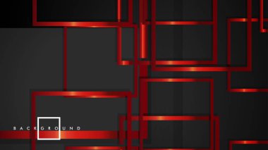 Vektör Modern Soyut Kareler Arka Planlar . siyah ve kırmızı metal renk degradesi ile. eps 10 şablonu
