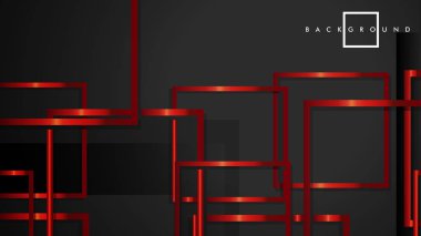 Vektör Modern Soyut Kareler Arka Planlar . siyah ve kırmızı metal renk degradesi ile. eps 10 şablonu