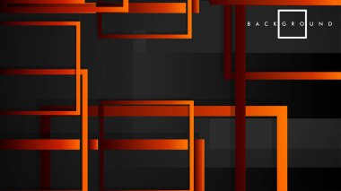 Vektör Modern Soyut Kareler Arka Planlar . siyah kırmızı turuncu degrade ile. eps 10 şablonu