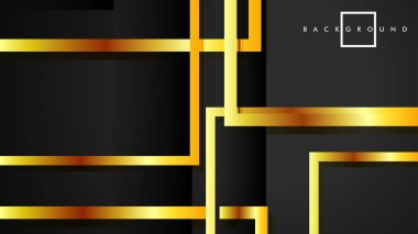Vektör Modern Soyut Kareler Arka Planlar . siyah ve altın renk degradesi ile. eps 10 şablonu