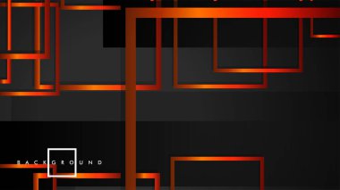 Vektör Modern Soyut Kareler Arka Planlar . siyah turuncu degrade ile. eps 10 şablonu