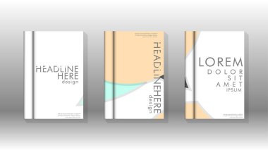 Kurumsal iş yıllık rapor kitap kapağı broşür el ilanı posteri için soyut düşük daire şekil arka plan. Eps10 vektör şablonu