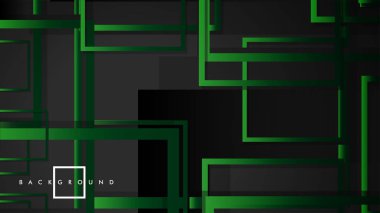 Vektör Modern Soyut Kareler Arka Planlar . siyah yeşil degrade ile. eps 10 şablonu