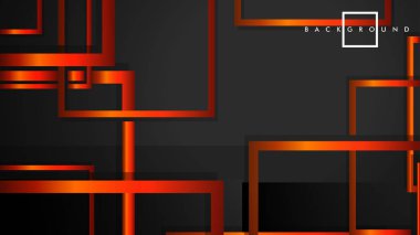 Vektör Modern Soyut Kareler Arka Planlar . siyah turuncu degrade ile. eps 10 şablonu