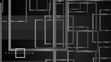 Vektör Modern Soyut Kareler Arka Planlar . siyah ve gri metal renk degradesi ile. eps 10 şablonu