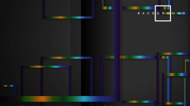 Modern Soyut Vektör Kutusu Arka Plan. renkli degrade şeritler ile. eps 10 şablonu