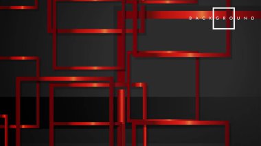 Vektör Modern Soyut Kareler Arka Planlar . siyah ve kırmızı metal renk degradesi ile. eps 10 şablonu