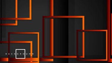 Vektör Modern Soyut Kareler Arka Planlar . siyah kırmızı turuncu degrade ile. eps 10 şablonu
