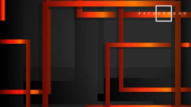 Vektör Modern Soyut Kareler Arka Planlar . siyah turuncu degrade ile. eps 10 şablonu