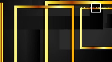 Vektör Modern Soyut Kareler Arka Planlar . siyah ve altın renk degradesi ile. eps 10 şablonu