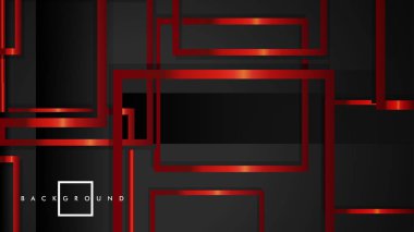 Vektör Modern Soyut Kareler Arka Planlar . siyah ve kırmızı metal renk degradesi ile. eps 10 şablonu