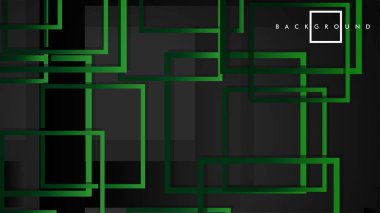 Vektör Modern Soyut Kareler Arka Planlar . siyah yeşil degrade ile. eps 10 şablonu
