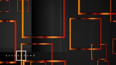 Vektör Modern Soyut Kareler Arka Planlar . siyah ve metal renk degradesi ile. eps 10 şablonu