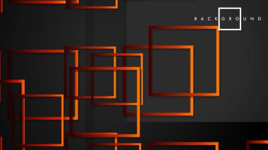Vektör Modern Soyut Kareler Arka Planlar . siyah kırmızı turuncu degrade ile. eps 10 şablonu