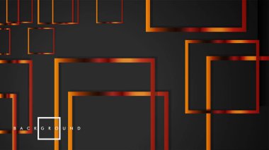 Vektör Modern Soyut Kareler Arka Planlar . siyah ve metal renk degradesi ile. eps 10 şablonu