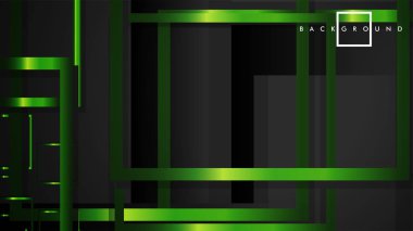 Vektör Modern Soyut Kareler Arka Planlar . siyah ve yeşil metal renk degradesi ile. eps 10 şablonu