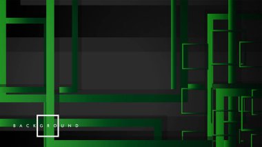 Vektör Modern Soyut Kareler Arka Planlar . siyah yeşil degrade ile. eps 10 şablonu
