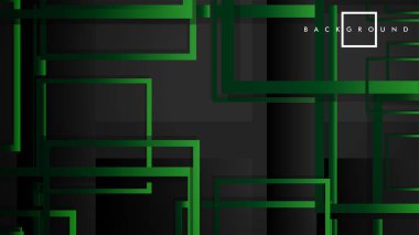 Vektör Modern Soyut Kareler Arka Planlar . siyah yeşil degrade ile. eps 10 şablonu