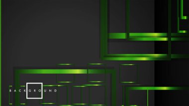 Vektör Modern Soyut Kareler Arka Planlar . siyah ve yeşil metal renk degradesi ile. eps 10 şablonu
