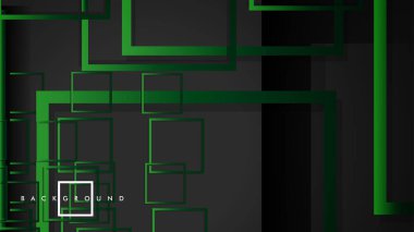 Vektör Modern Soyut Kareler Arka Planlar . siyah yeşil degrade ile. eps 10 şablonu