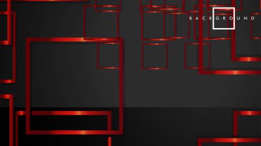 Vektör Modern Soyut Kareler Arka Planlar . siyah ve kırmızı metal renk degradesi ile. eps 10 şablonu