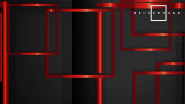 Vektör Modern Soyut Kareler Arka Planlar . siyah ve kırmızı metal renk degradesi ile. eps 10 şablonu