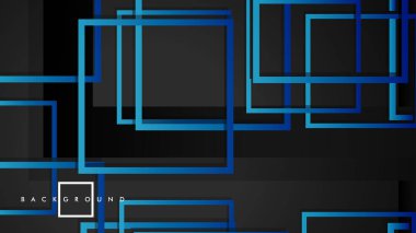 Vektör Modern Soyut Kareler Arka Planlar . siyah yeşil degrade ile. eps 10 şablonu