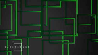 Vektör Modern Soyut Kareler Arka Planlar . siyah yeşil degrade ile. eps 10 şablonu