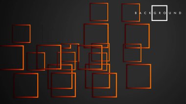 Vektör Modern Soyut Kareler Arka Planlar . siyah kırmızı turuncu degrade ile. eps 10 şablonu