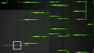 Vektör Modern Soyut Kareler Arka Planlar . siyah ve yeşil metal renk degradesi ile. eps 10 şablonu