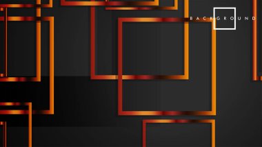 Vektör Modern Soyut Kareler Arka Planlar . siyah ve metal renk degradesi ile. eps 10 şablonu