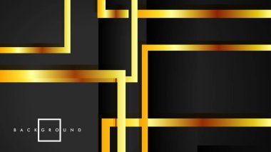 Vektör Modern Soyut Kareler Arka Planlar . siyah ve altın renk degradesi ile. eps 10 şablonu