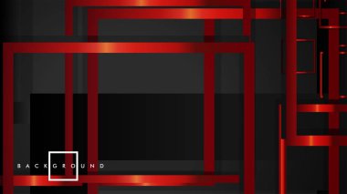 Vektör Modern Soyut Kareler Arka Planlar . siyah ve kırmızı metal renk degradesi ile. eps 10 şablonu