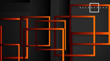 Vektör Modern Soyut Kareler Arka Planlar . siyah kırmızı turuncu degrade ile. eps 10 şablonu