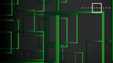Vektör Modern Soyut Kareler Arka Planlar . siyah yeşil degrade ile. eps 10 şablonu