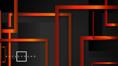 Vektör Modern Soyut Kareler Arka Planlar . siyah turuncu degrade ile. eps 10 şablonu