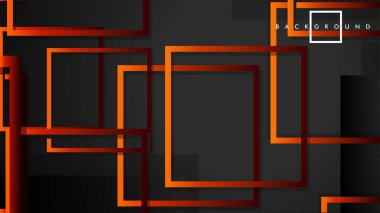 Vektör Modern Soyut Kareler Arka Planlar . siyah kırmızı turuncu degrade ile. eps 10 şablonu