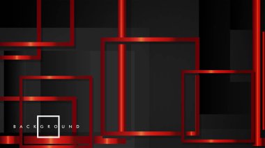 Vektör Modern Soyut Kareler Arka Planlar . siyah ve kırmızı metal renk degradesi ile. eps 10 şablonu